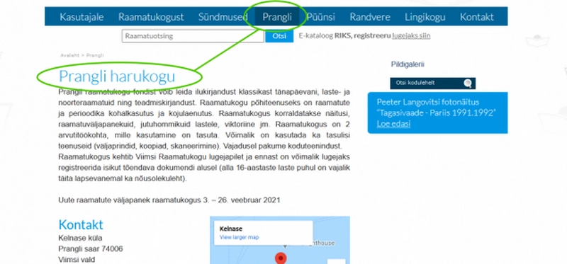 �ks koduleht, mitu alamsektsiooni