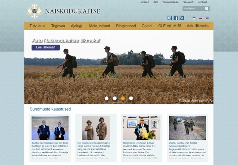 �ks koduleht, mitu alamsektsiooni