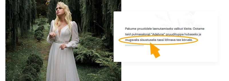 Ilusa eesti keele kiituseks, veebilehe hvanguks