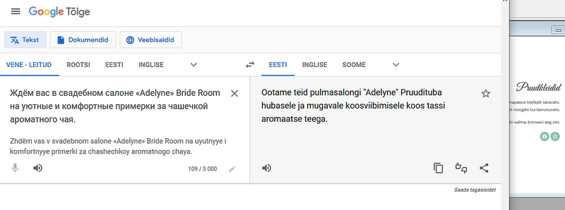 Ilusa eesti keele kiituseks, veebilehe hvanguks