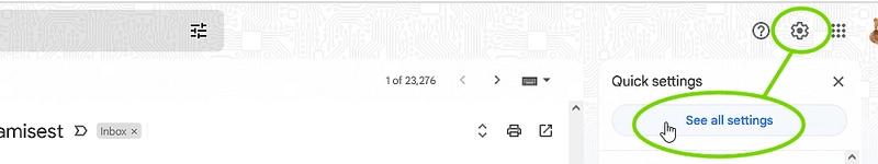 Seadista Gmailist kirjade vljasaatmine