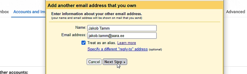 Seadista Gmailist kirjade vljasaatmine