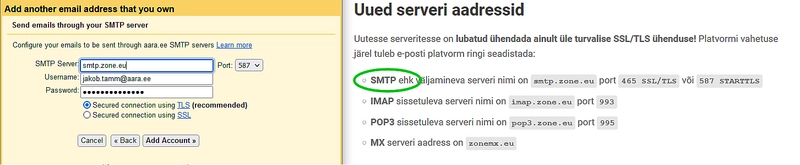 Seadista Gmailist kirjade vljasaatmine