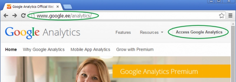 Liida Google Analytics enda kodulehega