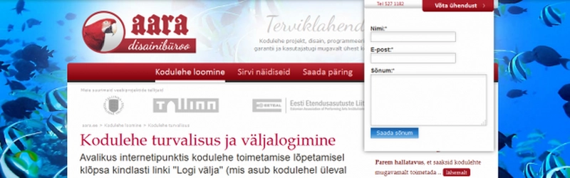 Mugav kodulehe kontaktivorm