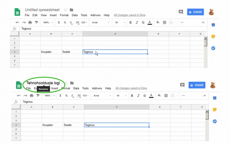 Google Docs - keprane abimees