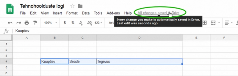 Google Docs - keprane abimees