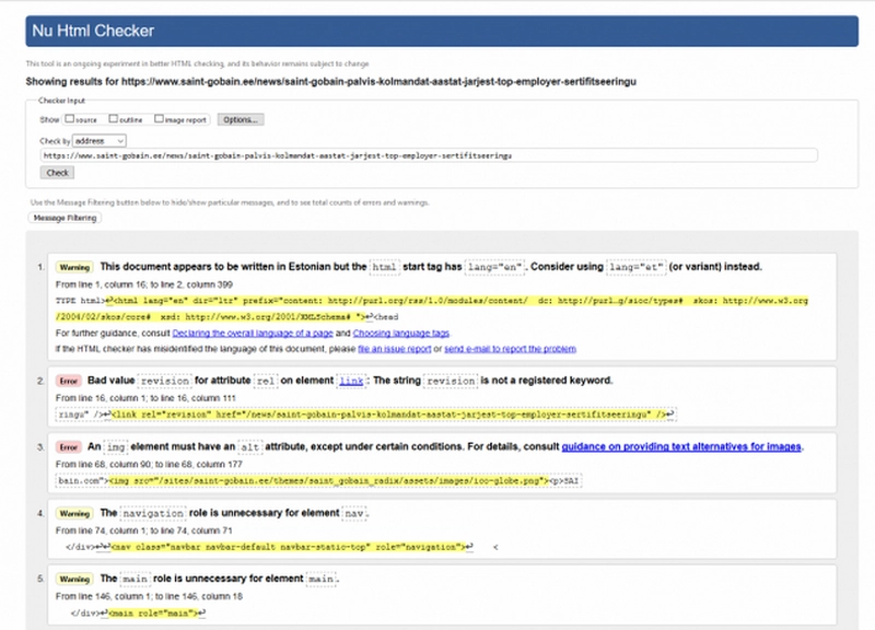 ks kontsern, kaks erinevat veebikvaliteeti