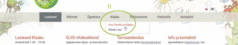 Kodulehe uuendamine Klaabu veebi nitel